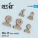 MiG-15 (late version) wheels set (designed to be used with Airfix, Dragon, Eduard, Hobby Boss, Kopro (ex KP), Master Craft and Platz kits), ResKit RS72-0080